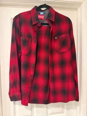 Coleman Red and Black Plaid Flannel Shirt